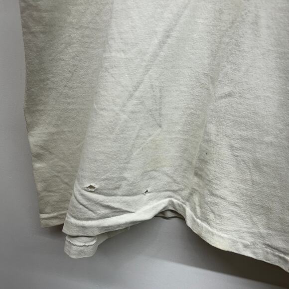 Vintage Champion Michigan Tee T-Shirt Mens XXL White Blue Worn In - Picture 6 of 10